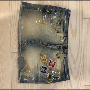 Vintage butterfly mini skirt